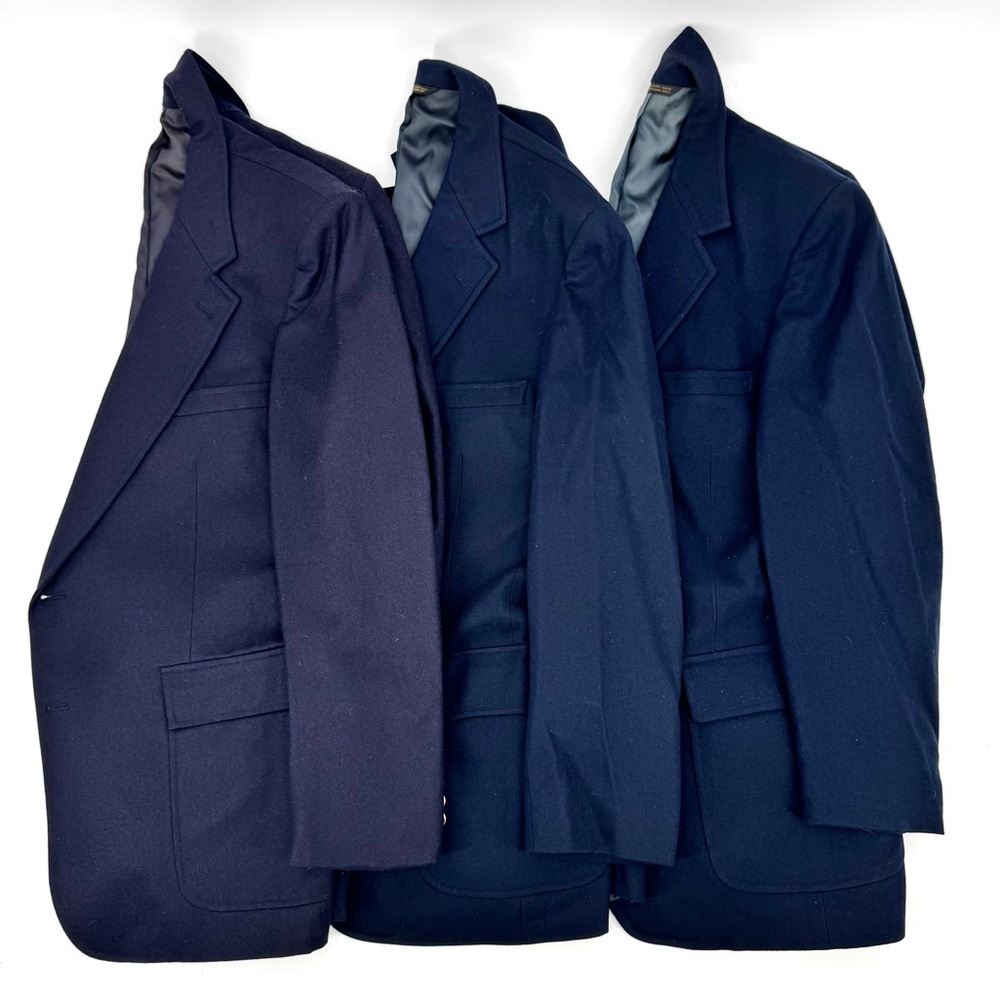 Crafters Lot of 3 (5 lb) 100% Pure Wool Navy Men’s Blazers for Upcycle/Repurpose